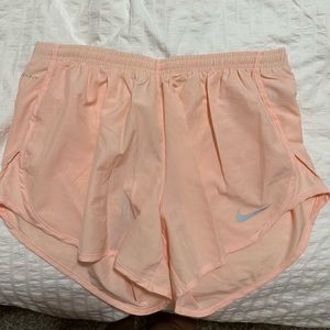 peach nike dri-fit shorts